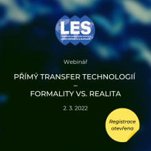 Webinář "Přímý transfer technologií – formality vs. realita"