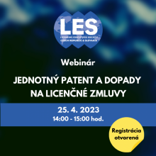 Webinář "Jednotný patent a dopady na licenční smlouvy"